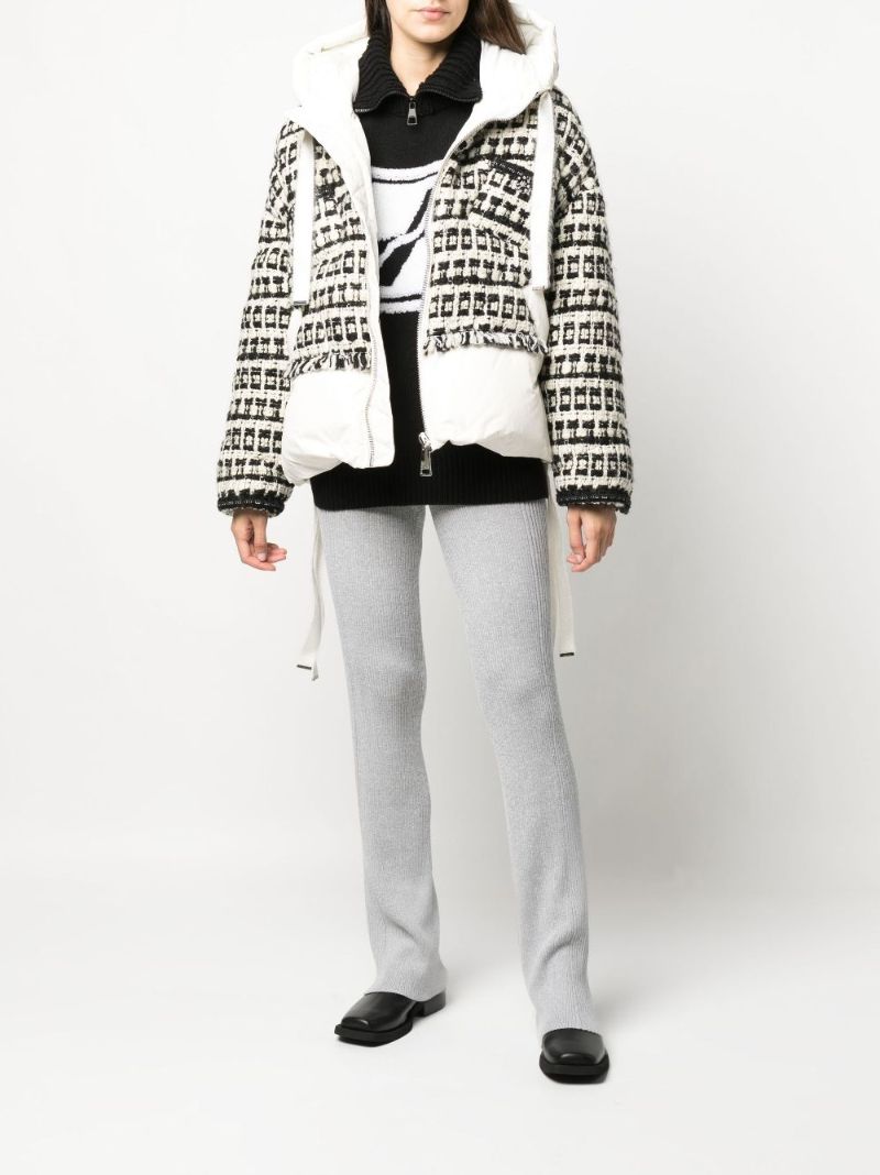 Black Tweed Puffer Jacket