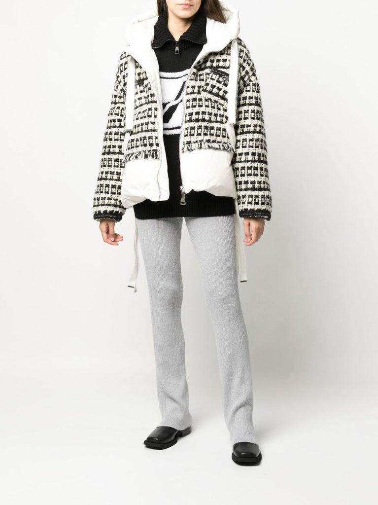 Black Tweed Puffer Jacket