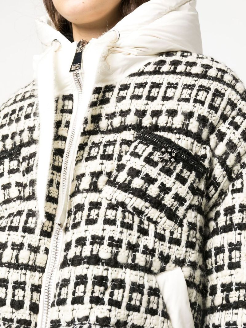 Black Tweed Puffer Jacket