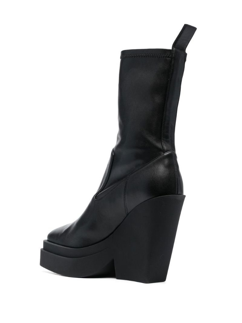 Black Gia 15 Faux-leather Ankle Boots