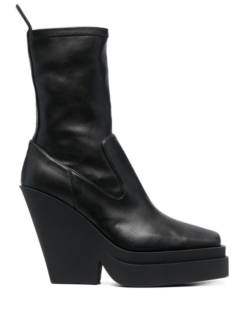 Black Gia 15 Faux-leather Ankle Boots