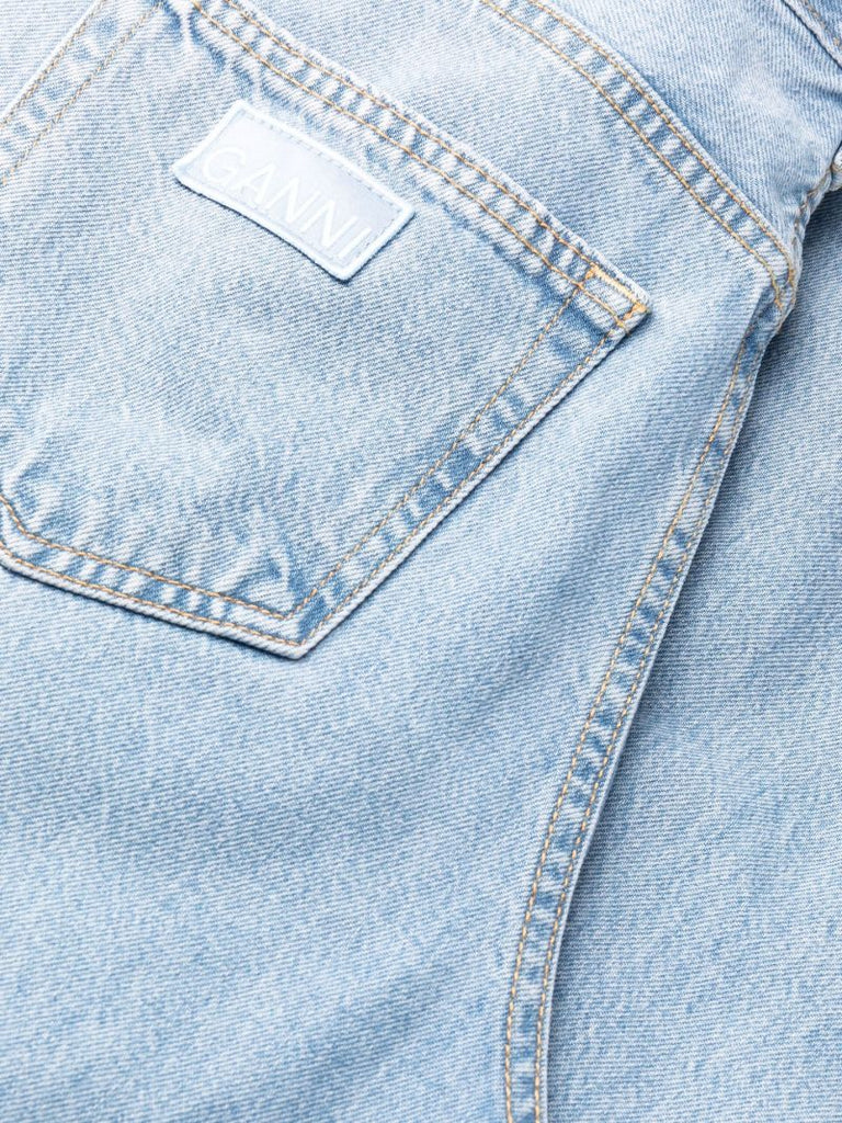 Blue Lovy Straight-leg Jeans