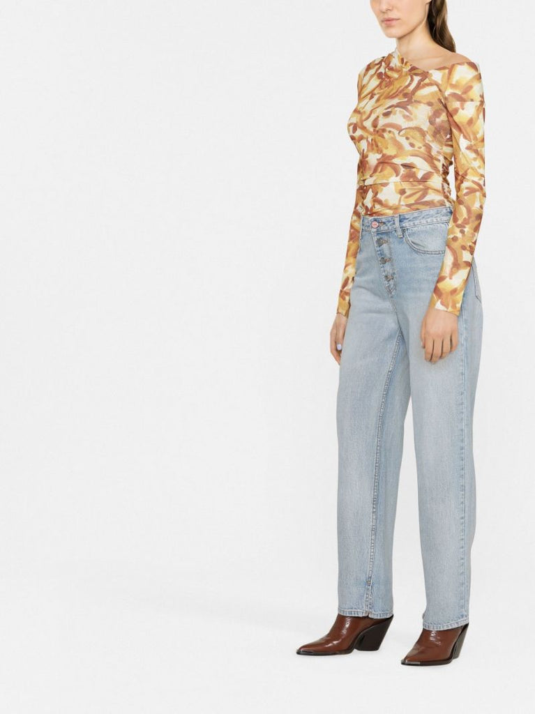 Blue Lovy Straight-leg Jeans
