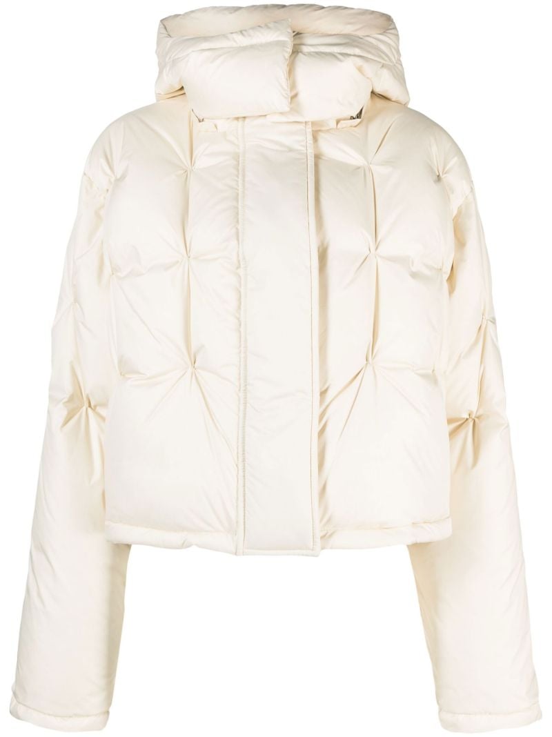 Neutral Cropped Puffer Jacket