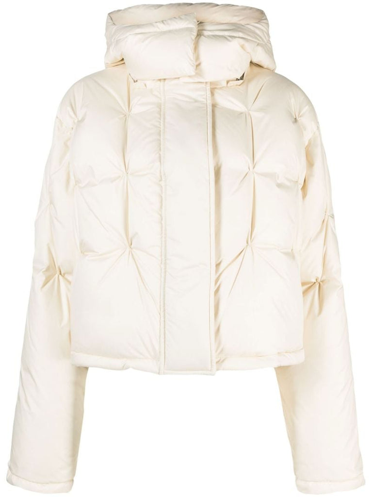 Neutral Cropped Puffer Jacket