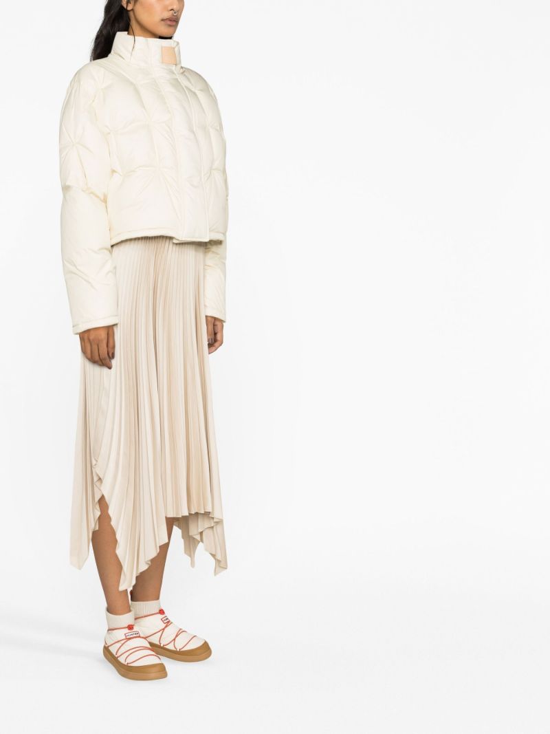 Neutral Cropped Puffer Jacket