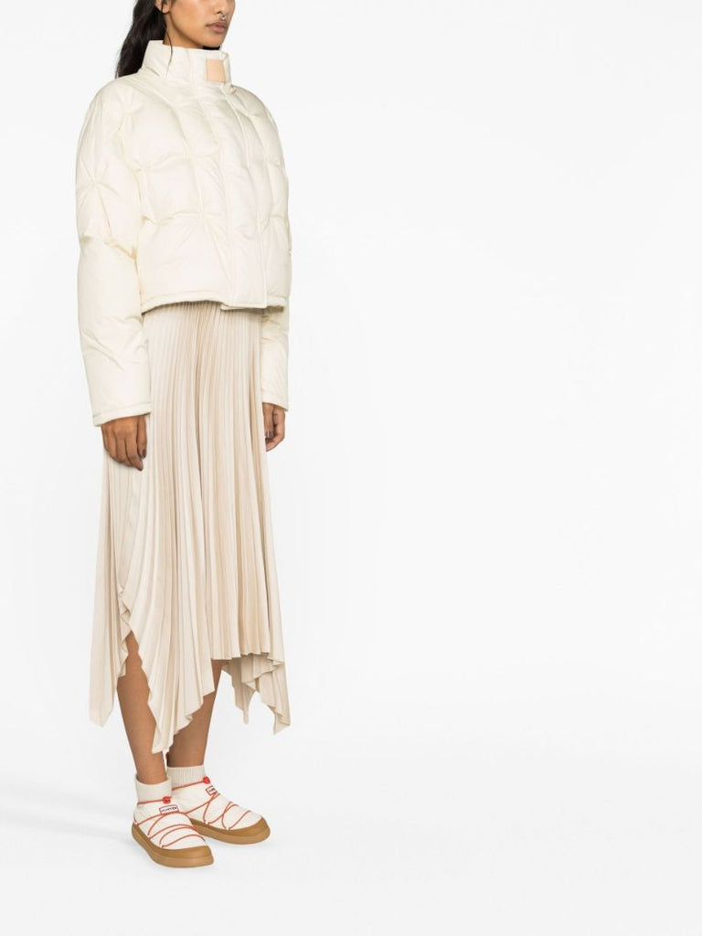 Neutral Cropped Puffer Jacket