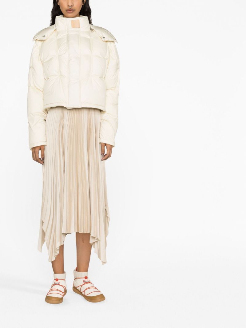 Neutral Cropped Puffer Jacket