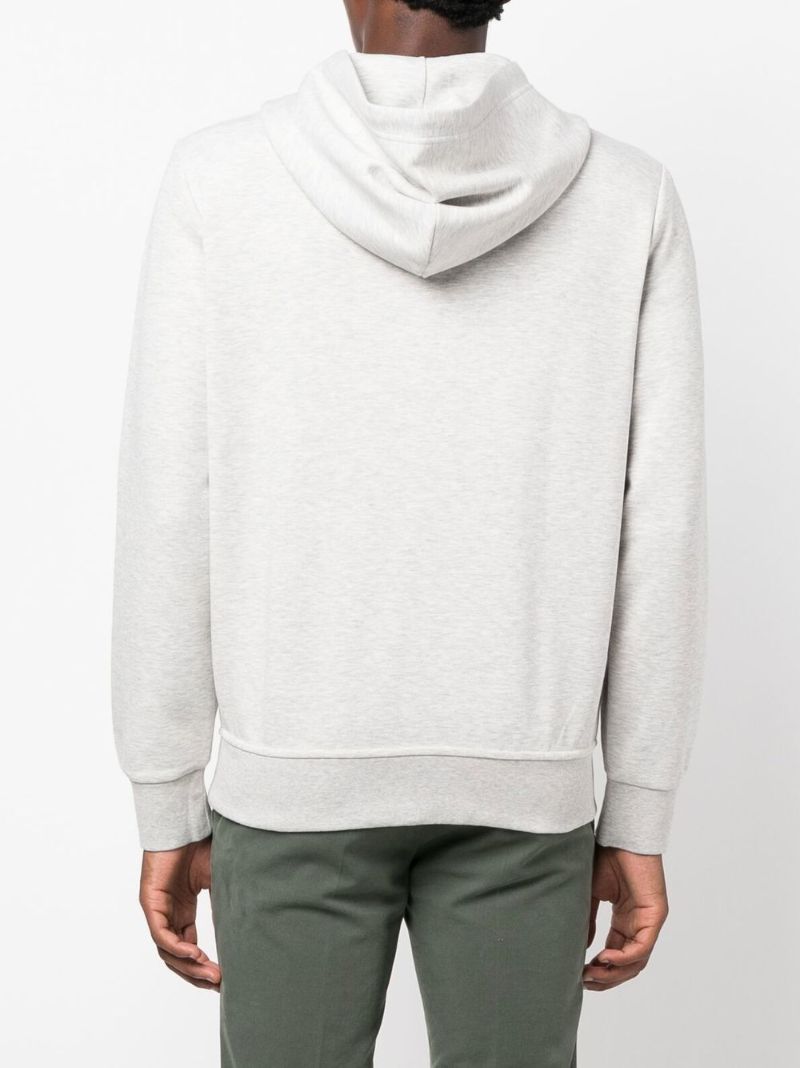 Grey Pony Embroidered Zip-up Hoodie