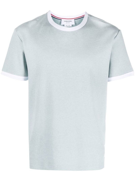 Blue Crew Neck Cotton T-shirt