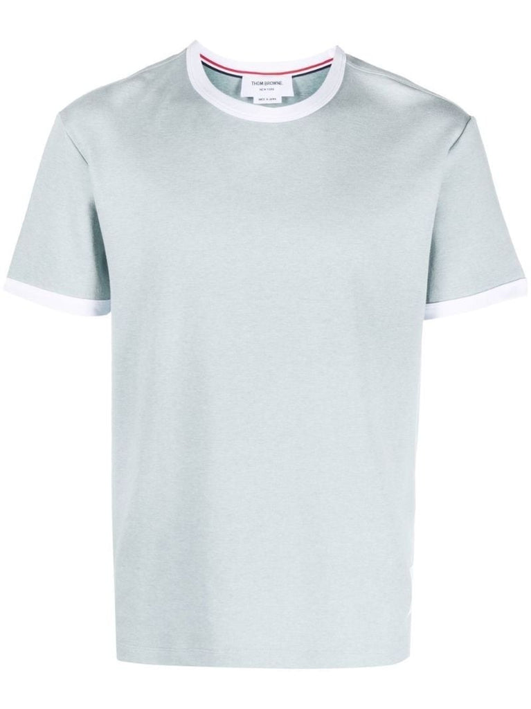 Blue Crew Neck Cotton T-shirt