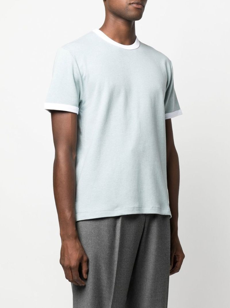 Blue Crew Neck Cotton T-shirt