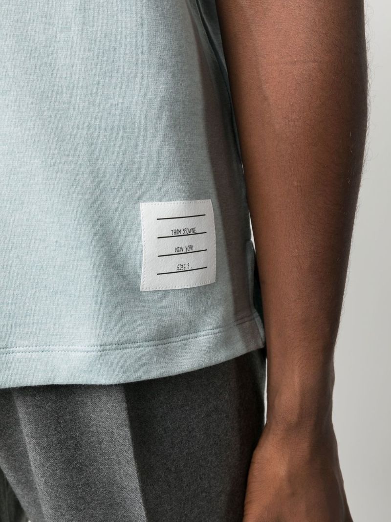 Blue Crew Neck Cotton T-shirt