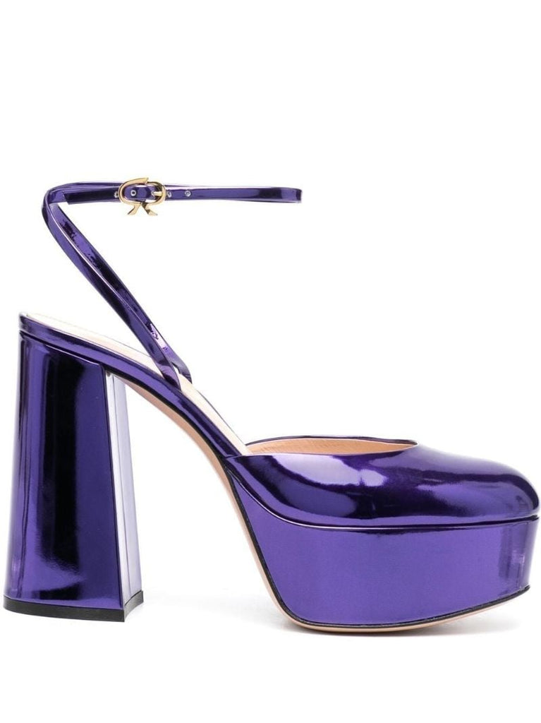 Purple Dua 70 Platform Patent Leather Pumps
