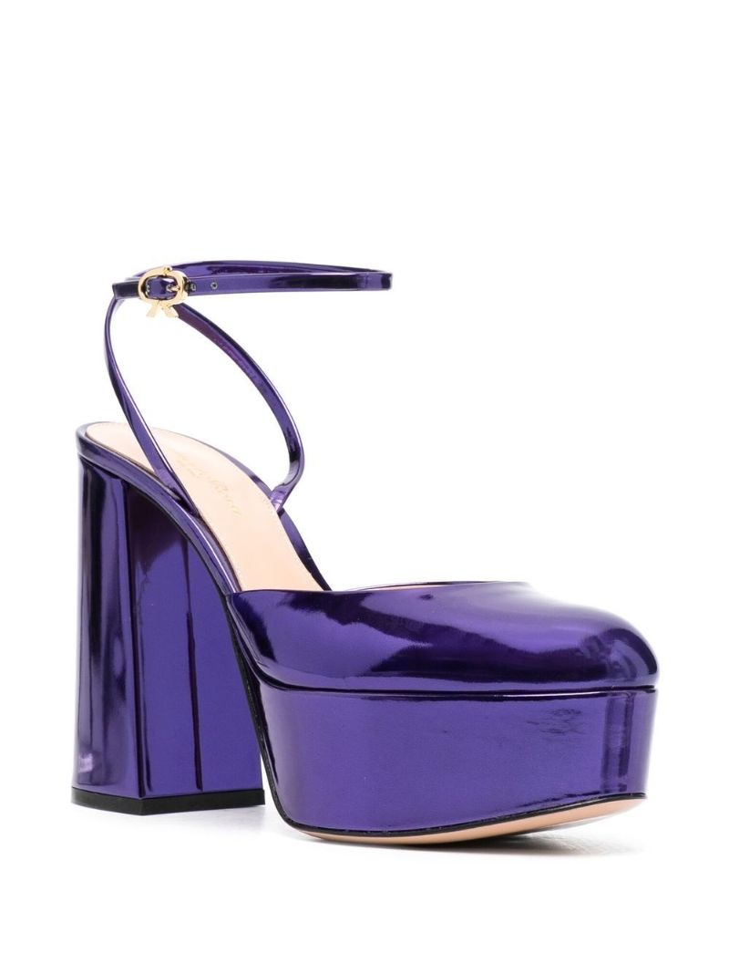 Purple Dua 70 Platform Patent Leather Pumps
