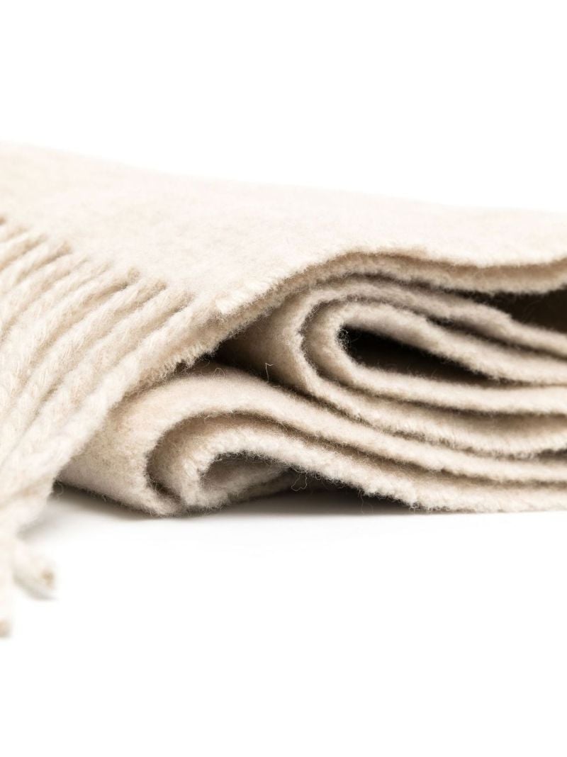 Neutral L'Ã_x0083_Â©charpe Logo Virgin Wool Scarf