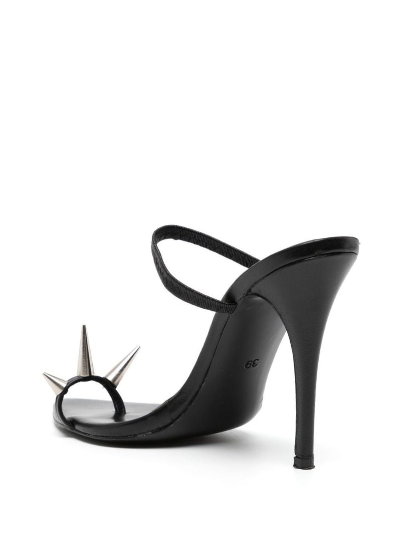 Black Spike 110 Leather Sandals
