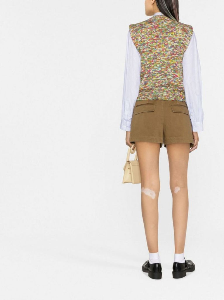 Yellow Logo Intarsia Sweater Vest
