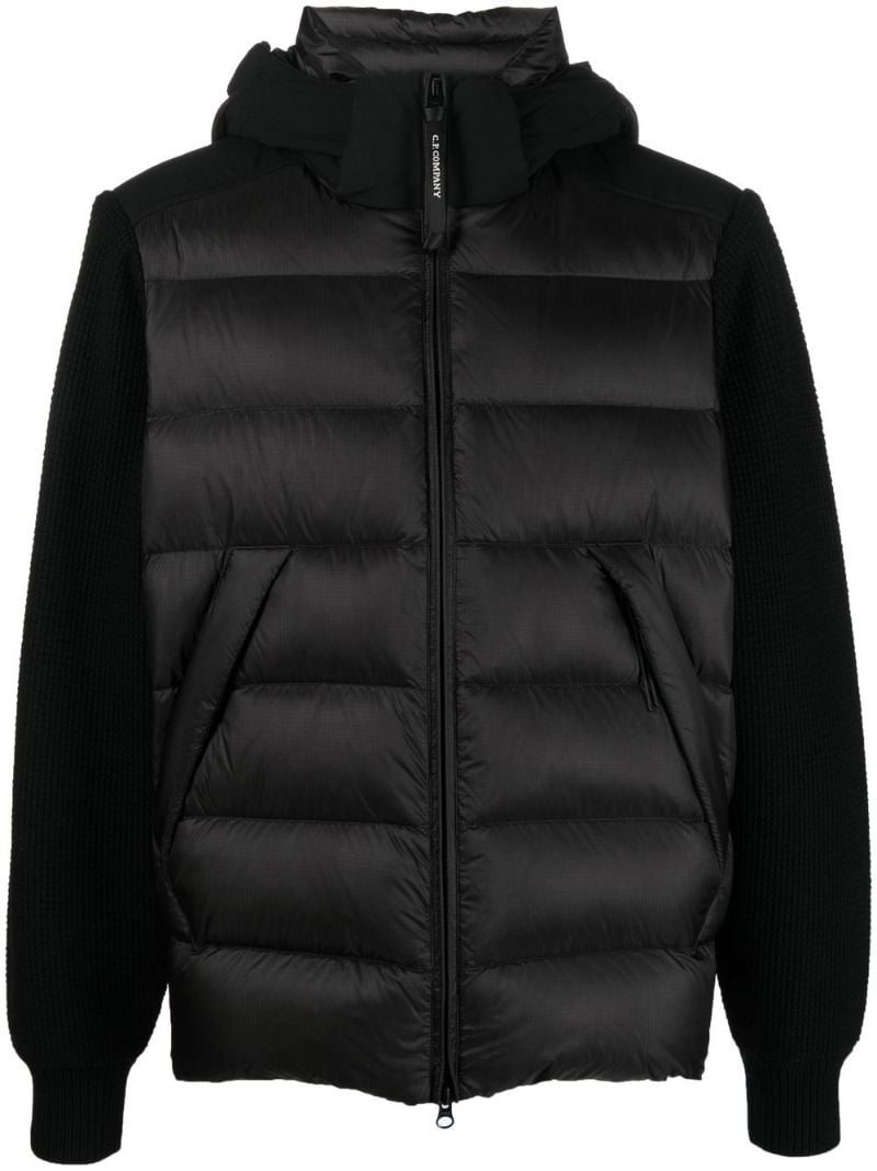 Black Padded Hooded Jacket