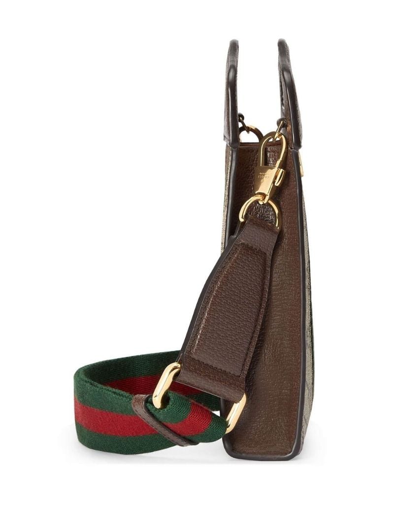 Brown Ophidia Top Handle Mini Bag