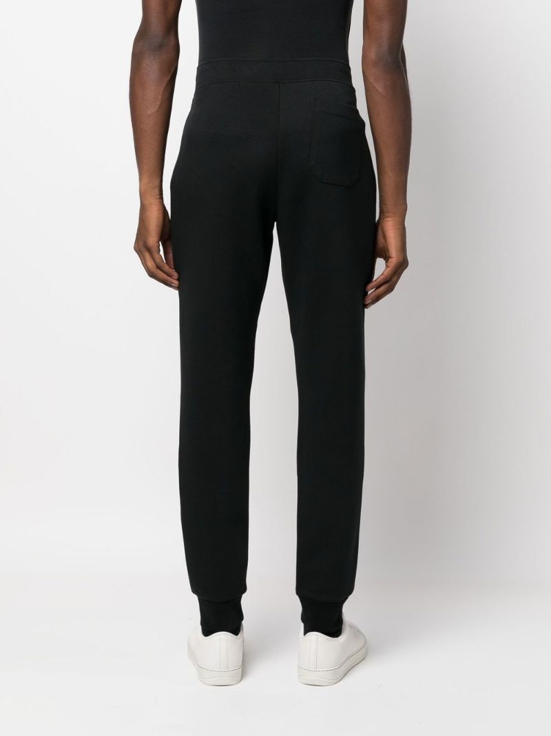 Black Pony Embroidered Track Pants