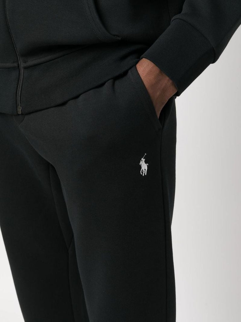 Black Pony Embroidered Track Pants