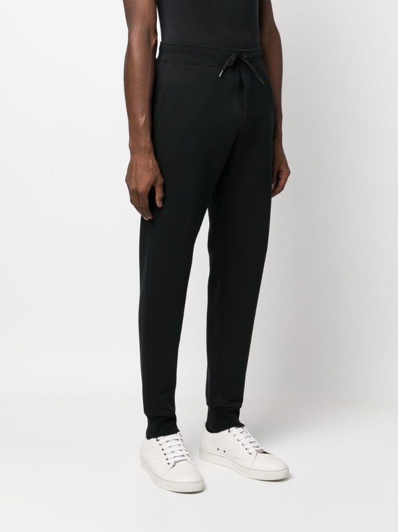Black Pony Embroidered Track Pants