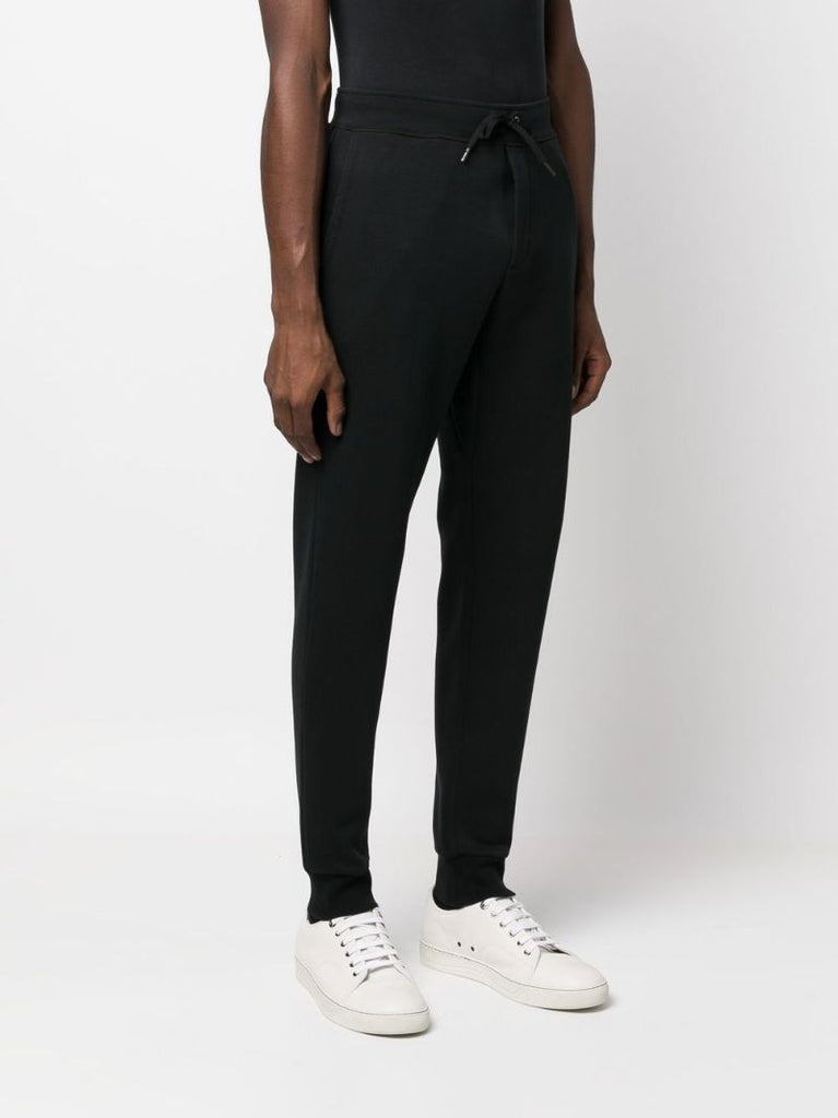 Black Pony Embroidered Track Pants