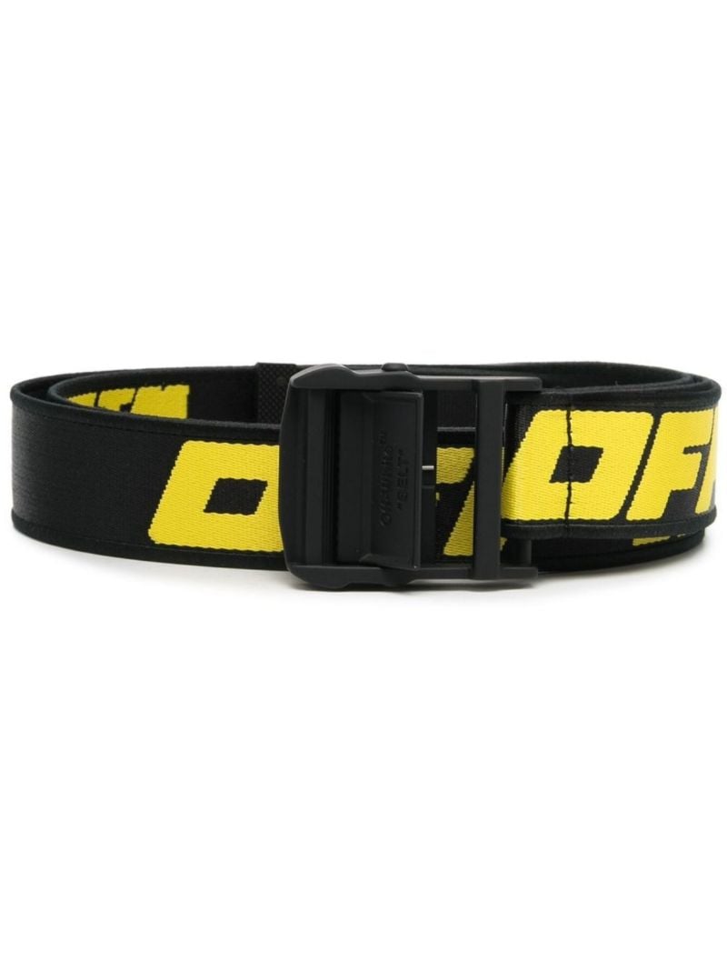 Black Industrial Logo Belt