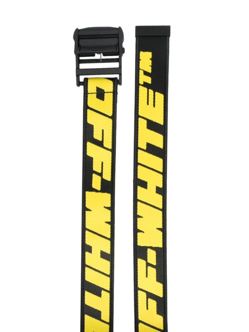 Black Industrial Logo Belt