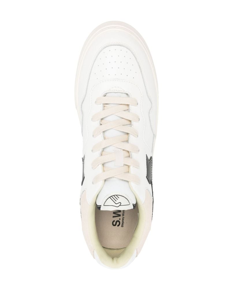 White Pearl S-strike Leather Sneakers