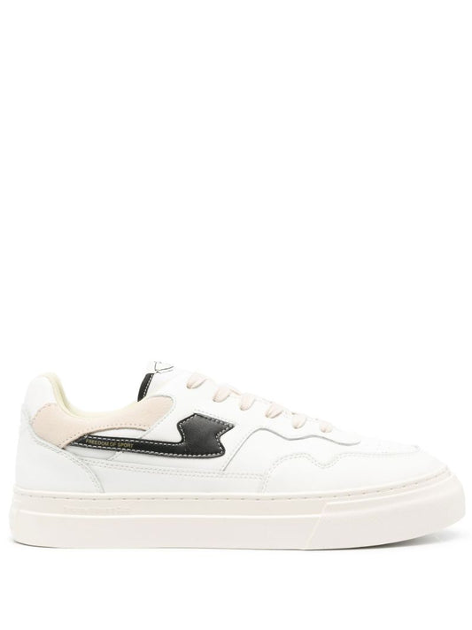 White Pearl S-strike Leather Sneakers