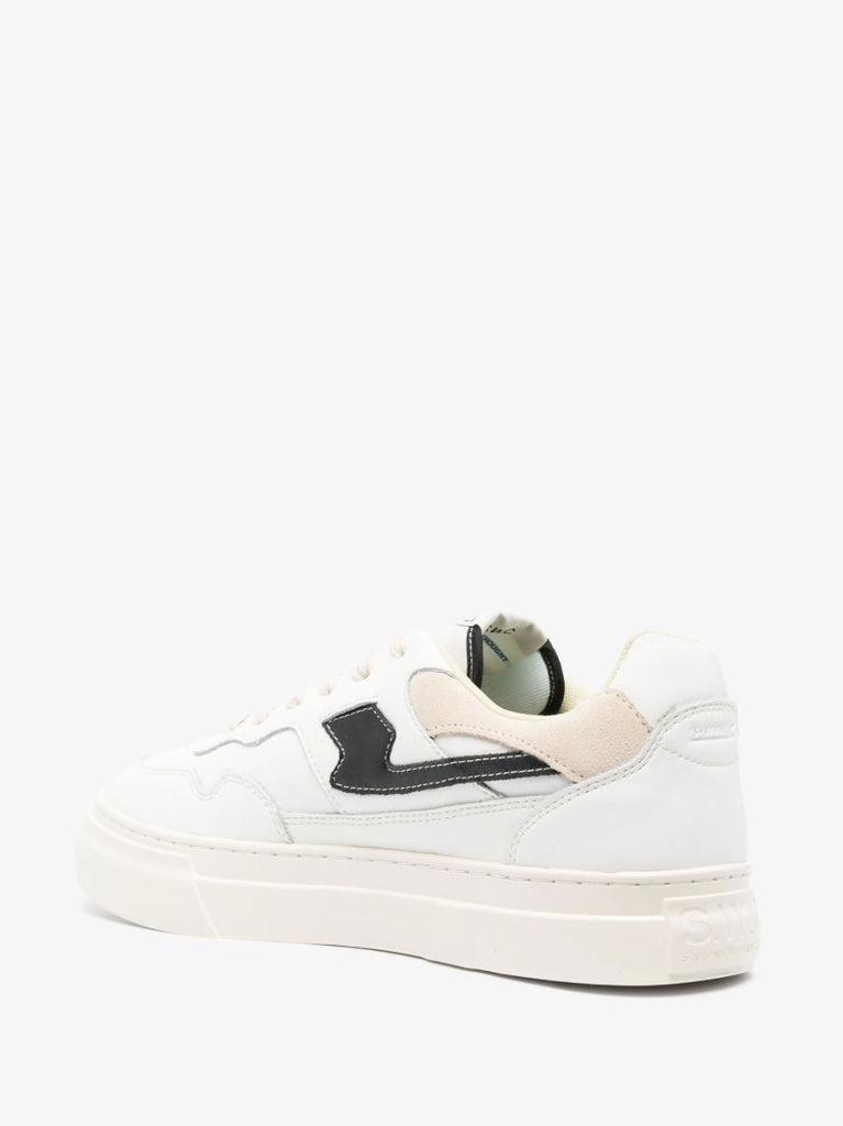 White Pearl S-strike Leather Sneakers