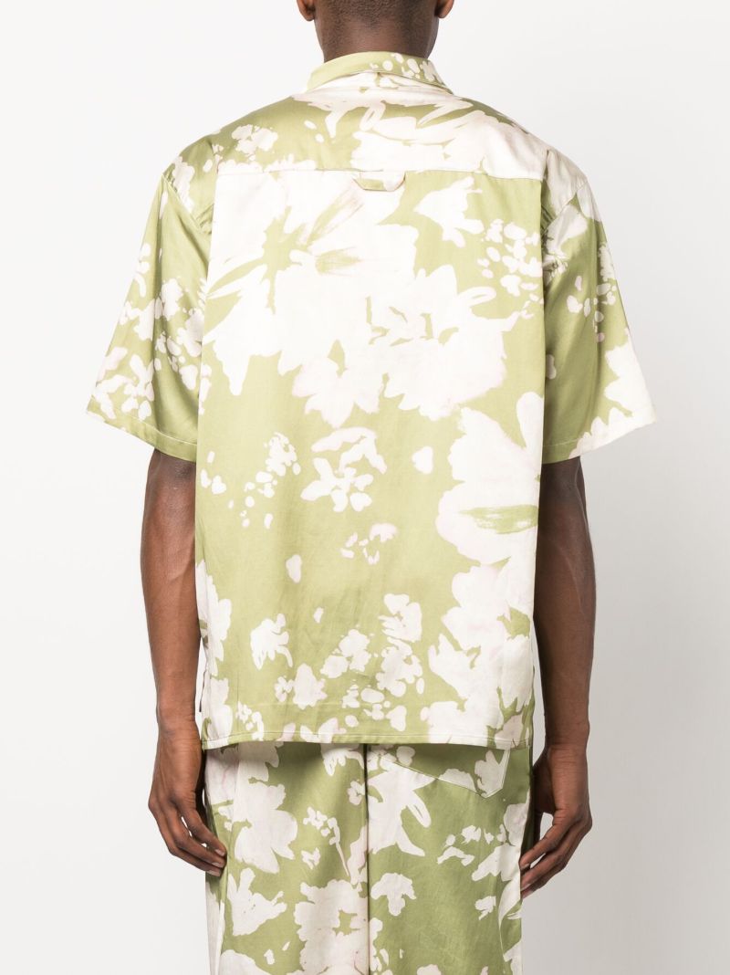 Green Abstract Print Shirt