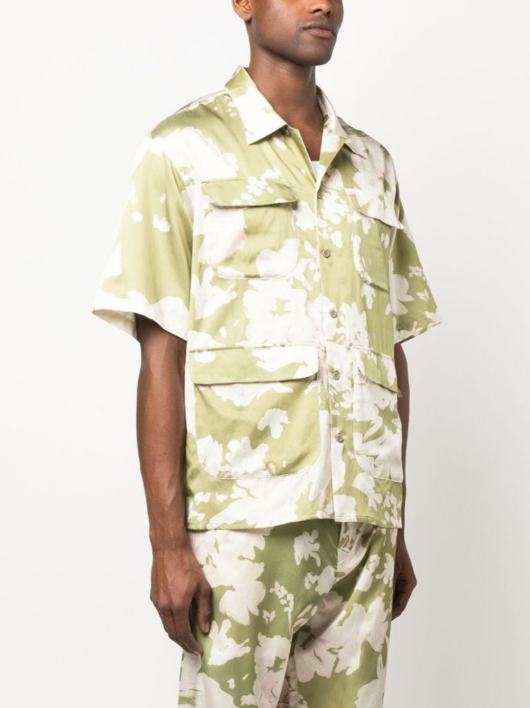 Green Abstract Print Shirt