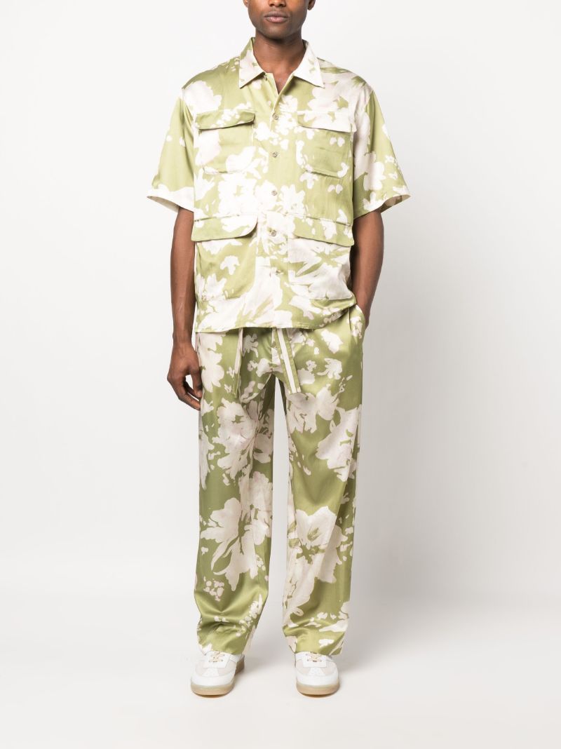 Green Abstract Print Shirt