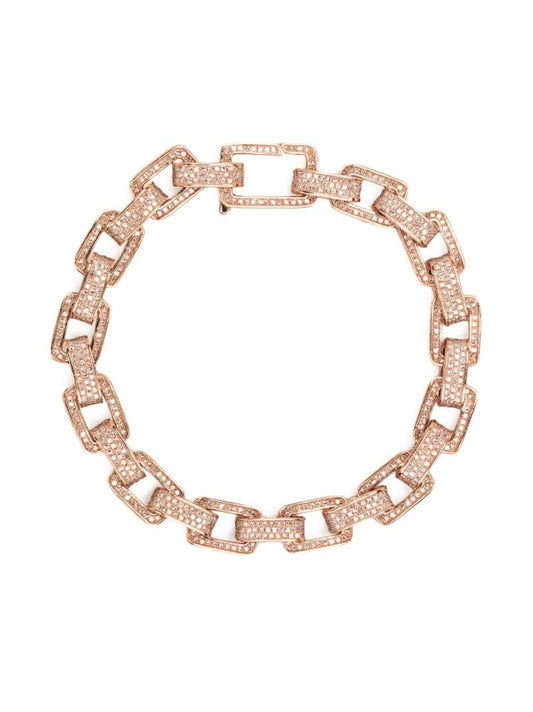 18k Rose Gold Deco Diamond Bracelet