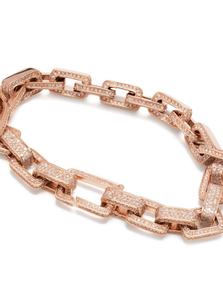 18k Rose Gold Deco Diamond Bracelet