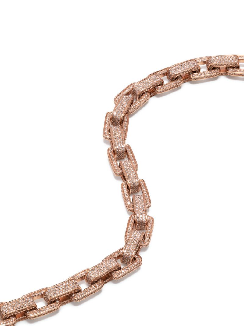 18k Rose Gold Deco Diamond Bracelet