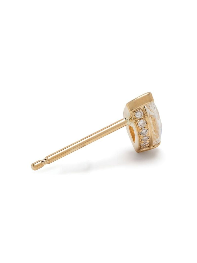 18k Yellow Gold Diamond Stud Earrings