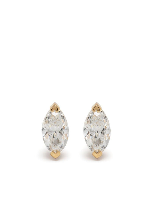 18k Yellow Gold Diamond Stud Earrings
