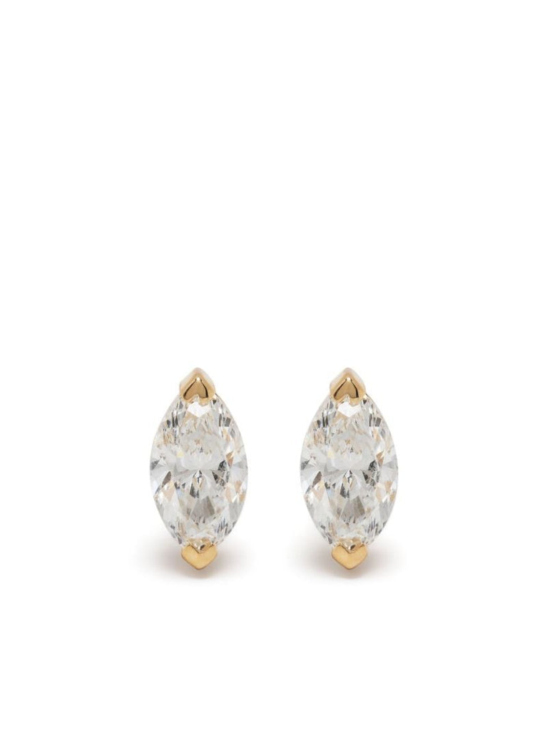 18k Yellow Gold Diamond Stud Earrings