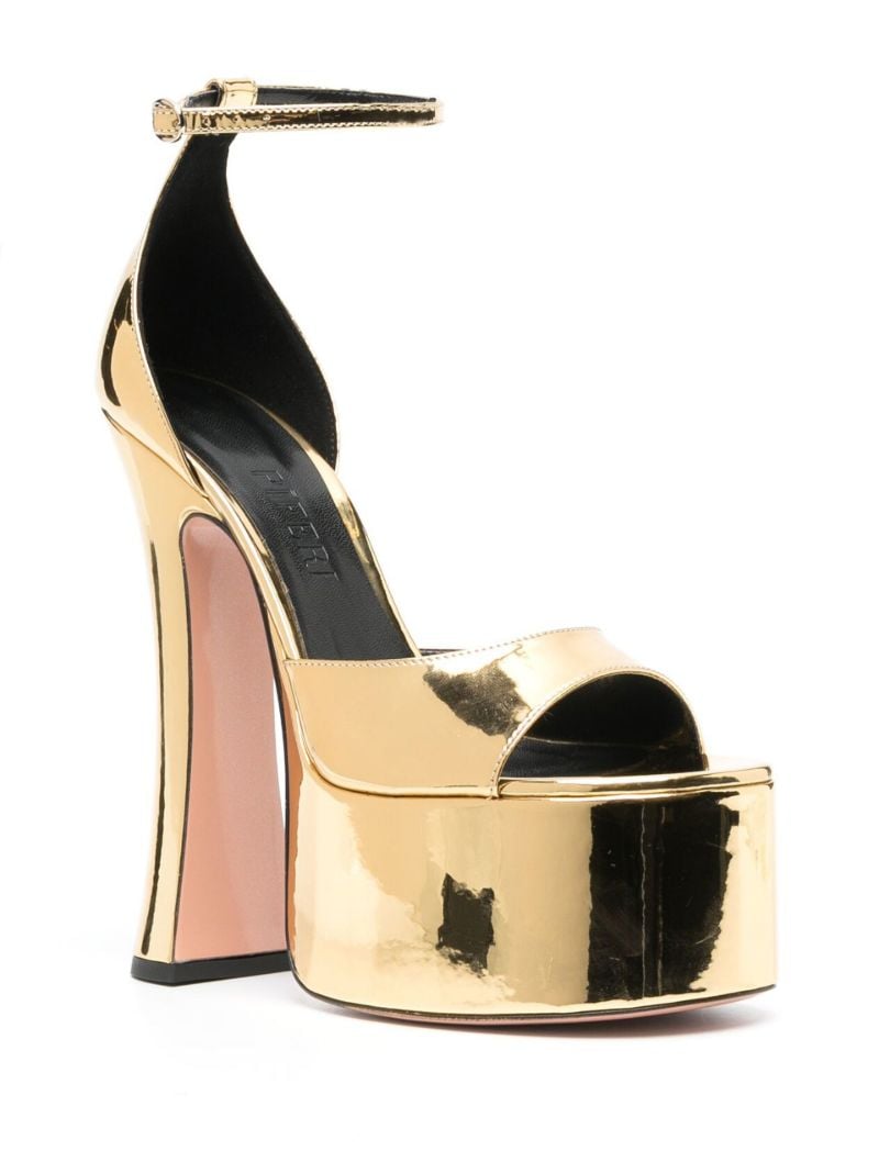 Gold-tone Rosalia 165 Platform Sandals