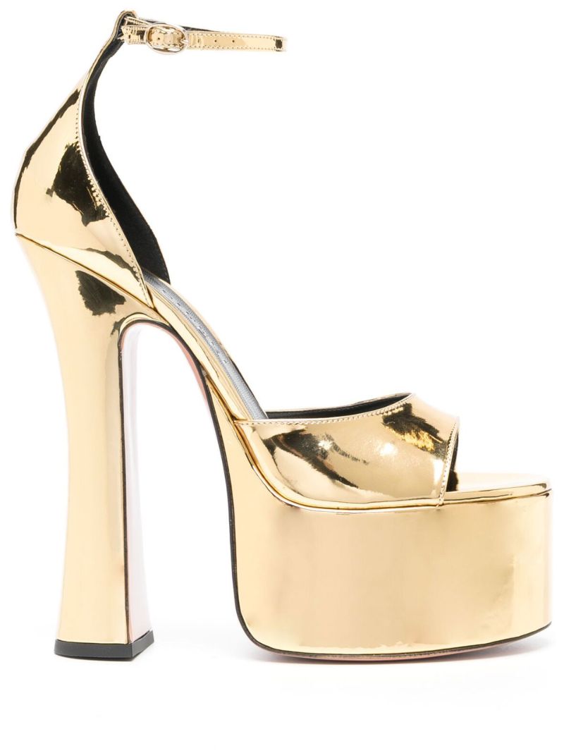 Gold-tone Rosalia 165 Platform Sandals