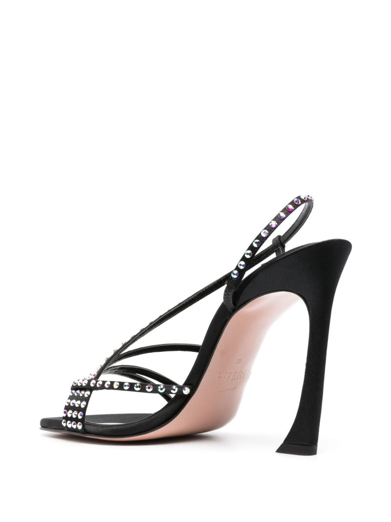 Black 120 Rhinestone Slingback Sandals