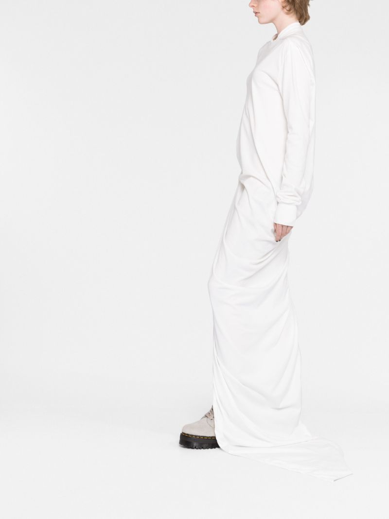White Edfu Asymmetric One-sleeve Dress