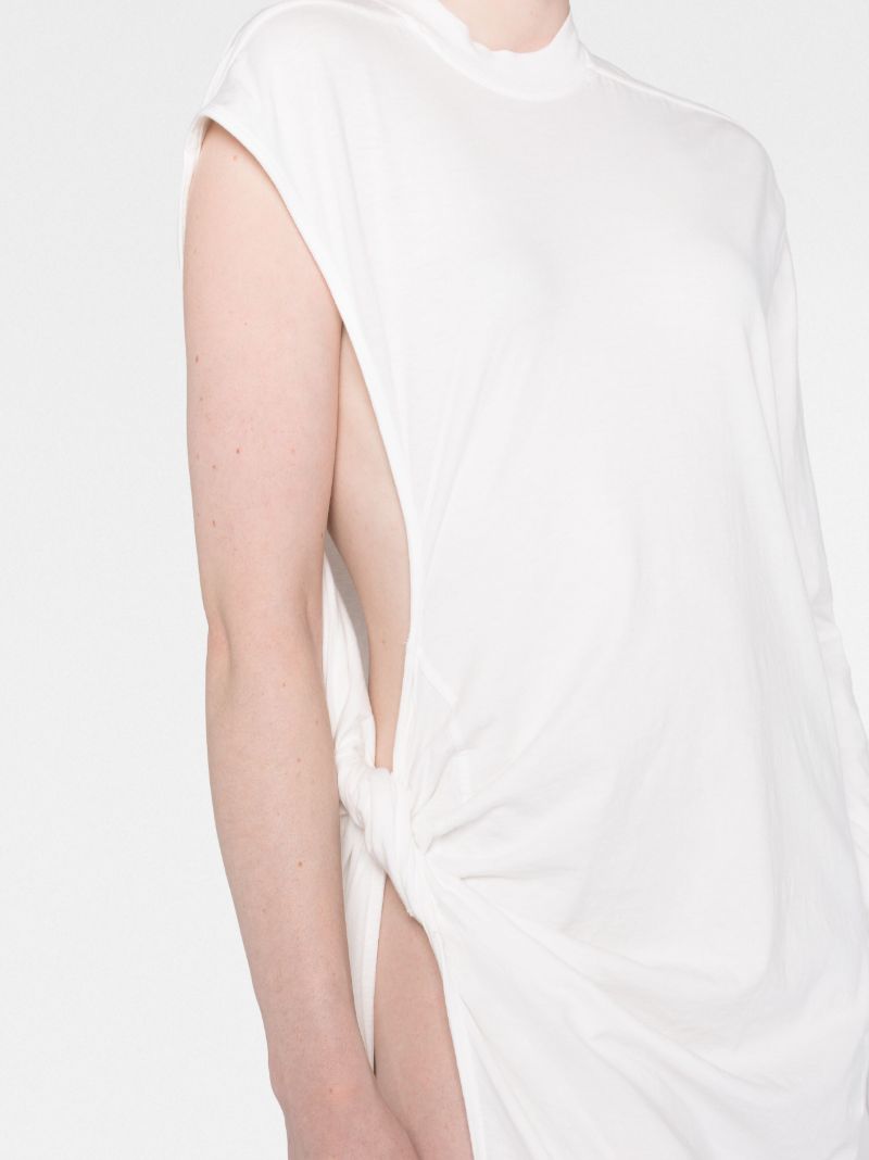White Edfu Asymmetric One-sleeve Dress