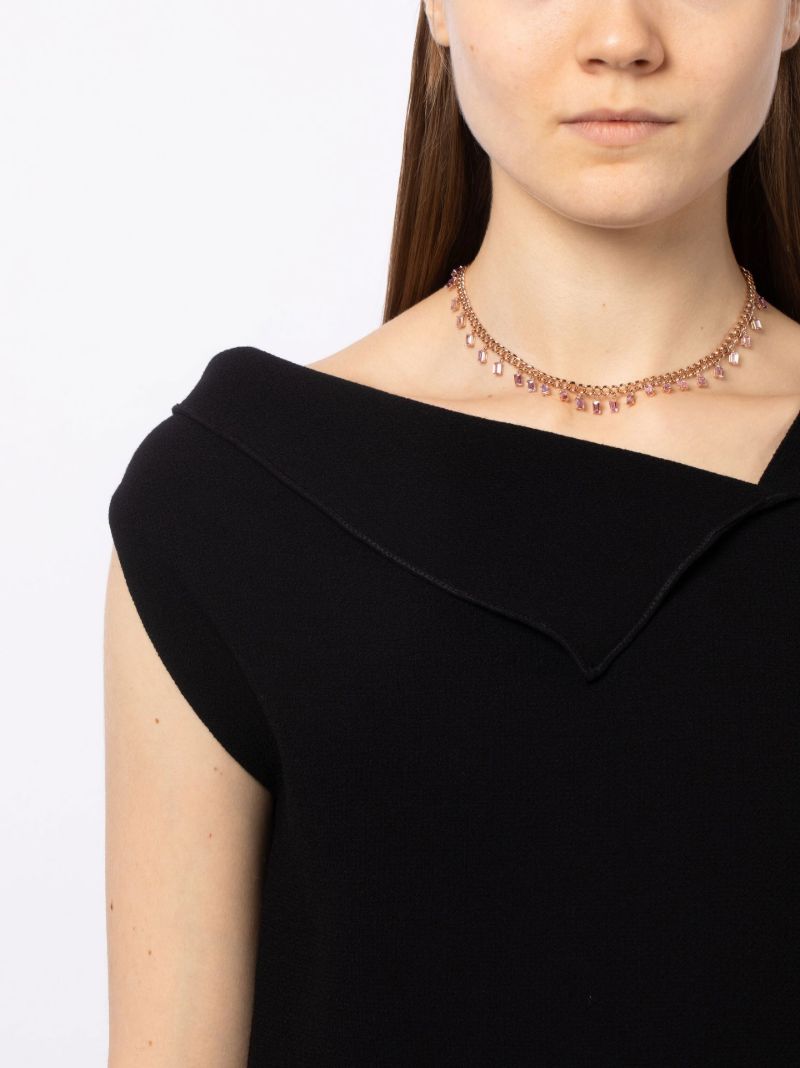 18k Yellow Gold Sapphire Choker Necklace