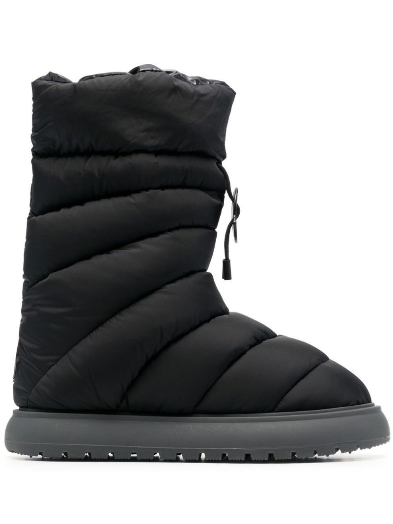 Black Gaia Quilted Snow Boots