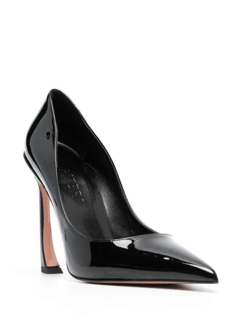 Black Avangarda 100 Faux Leather Pumps